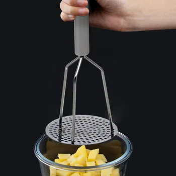 Mutfak gereçleri Paslanmaz Çelik Patates Basın Ev Kullanımı için Paslanmaz Çelik Ezici Patates Püresi Saplı  10