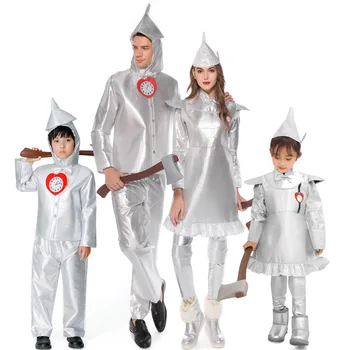 Deluxe Teneke Adam Kostüm Erkekler Çocuklar İçin Yetişkin Cadılar Bayramı Peri Masalı Performans Parti Cosplay Erkek Kız Fantezi Parti elbisesi Kıyafet  5