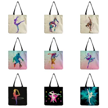 Ritmik Jimnastik kadın askılı omuz çantası Yüksek Kapasiteli Eko Kullanımlık alışveriş çantası Açık Tüm Maç Bayan Çanta Seyahat Tote  10