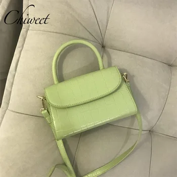 Minimalist Taze Kadın Timsah Deri Tote Çanta Marka Meyve Yeşil omuz çantaları Lüks tasarımcı çantaları Küçük postacı çantası  10