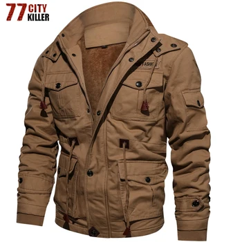 Marka Kış Polar Ceketler Erkekler Artı Boyutu M-4XL Rüzgar Geçirmez Askeri taktik ceket Erkek Termal Kalın Sıcak kapüşonlu ceket Giyim  10