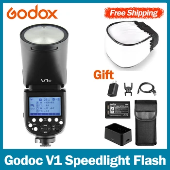 Godox V1 Flaş Speedlight TTL Li-İon Yuvarlak Kafa TTL Li-İon Yuvarlak Kafa Canon Nikon Sony için  10