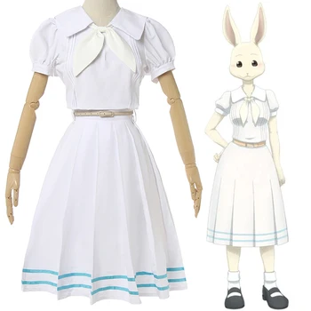 Anime Comic BEASTARS Cosplay Kostümleri Haru Cosplay Kostüm Okul Üniformaları Takım Elbise Kadın Elbise denizci Elbise Beyaz Sundress  5