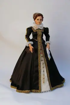 Victoria Kraliçe Elizabeth Tudor Dönemi Tudor elbise cosplay kostüm Rönesans Tudor ortaçağ siyah Elbisesi Elbise Kostüm  5
