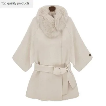 Avrupa Tarzı Kadın Yün Ceket 2020 Yeni Sonbahar Kış Moda Bel kravat Yün Ceket Kadın Casaco Abrigos Mujer LH1176  10