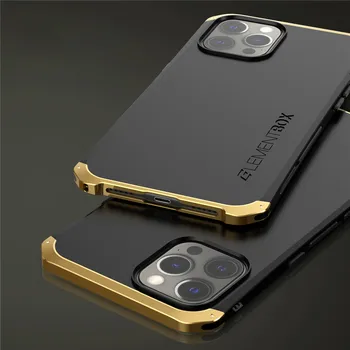 Zırh Alüminyum Metal kasa iPhone 13 12 11 Pro Max Darbeye Dayanıklı arka kapak iphone 13 Pro XS MAX XR 6 7 8 Artı X Arka Coques  10