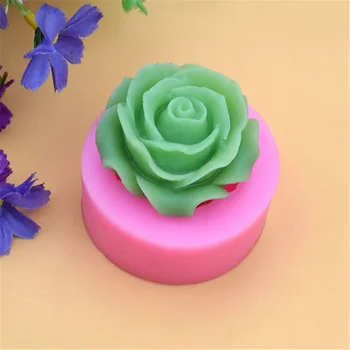Sabun Kalıp Çiçek Çiçek Gül Şekli Silikon Fondan Kek Kalıbı Kek Jöle Şeker Çikolata Dekorasyon Pişirme Aracı  5