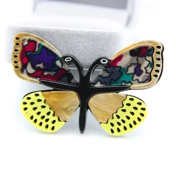 Moda Kelebek Broş Pins Kadınlar Kızlar için Vintage Güzel Böcek Hayvan Pin ve Broş Yaka Elbise Charm Takı Hediyeler  5