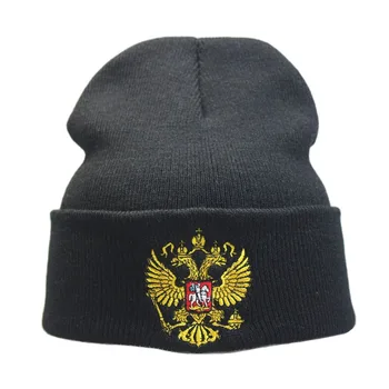 Erkek Örme Şapka Nakış Rusya Amblemi Bere Bayan örgü şapkalar Kadın Kap Sıcak kadın Şapkaları Kış 2022 Kapaklar Erkek  5