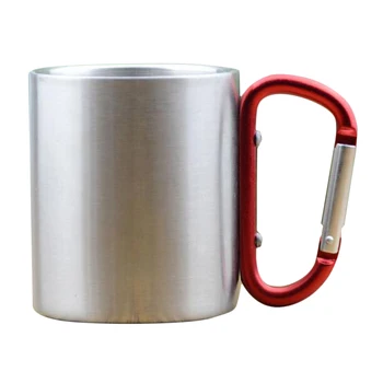 150ml / 10oz kamp kupa karabina kilit Metal açık sırt çantasıyla seyahat bardak bira kahve tırmanma için  10