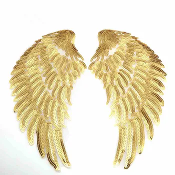 Sequins Altın Kanatları Yama Giyim Aksesuarları DIY Yapışkanlı Yama Demir on Yamalar Weaver Giysi Dekorasyon Moda  10