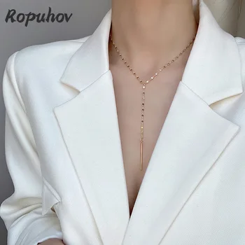 Ropuhov 2021 Yeni Takı Kadınlar için Toptan Özel Kolye Paslanmaz Çelik İlk Takılar kadın zincir Kolye Hediye  3