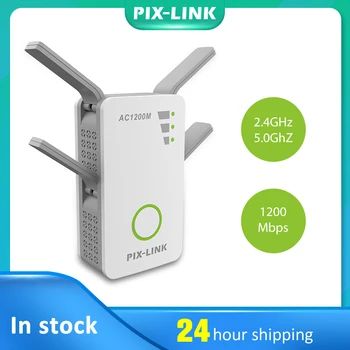 PIXLINK 1200Mbps Yönlendirici WiFi Ağ Genişletici Wifi Tekrarlayıcı Sinyal Güçlendirici Kablosuz Çift Bant 2.4 / 5GHz Fiş Desteği WISP Modu  4