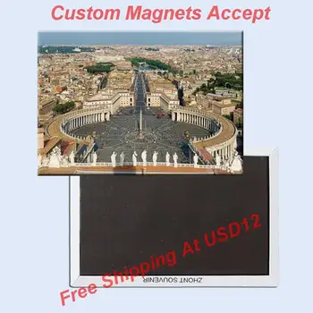 Hatıra Mıknatıslar SOUVEMAG üzerinde 12 $Roma St_Peter Meydanı Vatikan Şehir Sahne Turist Metal Buzdolabı Mıknatısı 5296  10