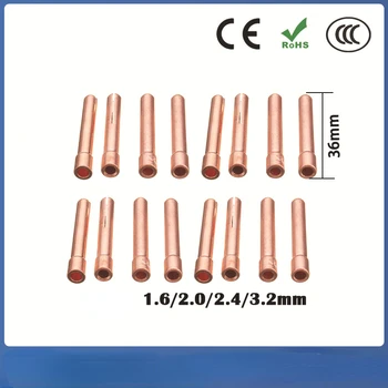 QQ150 Tungsten Elektrot Klip Bakır Klip argon arkı Kaynak Meşale Aksesuarları Sandviç 1.6 Tungsten İğne  5