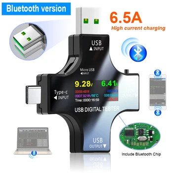 USB Test Cihazı Dijital Voltmetre 32V Gerilim 6.5 A Akım Enerji Wattmetre Metre Ampermetre Göstergesi Güç Bankası Şarj Dedektörü Araçları  10