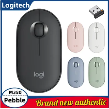 Orijinal Logitech Pebble M350 Kablosuz Fare, Bluetooth veya USB - Sessiz, iPad, Dizüstü Bilgisayar, Dizüstü Bilgisayar, PC ve Mac için-Pembe Gül  5