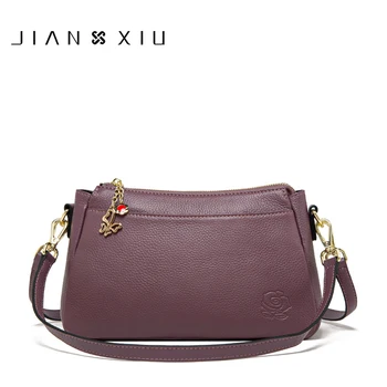 JIANXIU Marka Hakiki Deri Lüks Çanta Kadın Çanta Tasarımcısı postacı çantası 2021 Küçük Omuz Crossbody Çanta 3 Renk Çanta  10