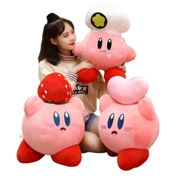 30 Cm Kawaii Yıldız Kirby Çünkü Şef Çilek Yumuşak Dolması Peluş Bebek Anime Periferik Klasik Karakterler Dekor Yastık Çocuk Oyuncakları  10