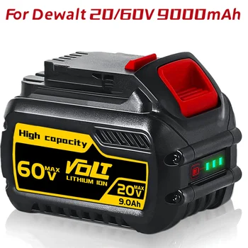 9000mAh Dewalt FlexVolt 120V 60V 20V pil değiştirme Pil Araçları Dewalt elektrikli matkap Pil DCB606 DCB612 DCB609 DCB200  1