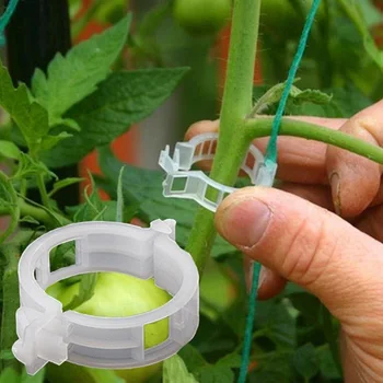 50/100 adet Plastik Bitki Klipleri Destekler Bağlar Yeniden Kullanılabilir Koruma Aşılama Sabitleme Aracı Bahçe Malzemeleri Sebze Domates  5