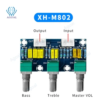 XH-M802 Amplifikatör Kurulu Yüksek ve Alçak Gerilim Karıştırıcı Sesi Kurulu Ses Kontrol Subwoofer PCB Ayar Amplificador  5