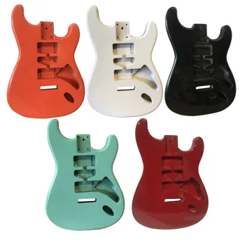 Yüksek Kaliteli Elektro Gitar Gövdesi Bitmiş 5.5 cm Genişlik türlü Parlak Saf Renkler Popüler Ahşap Yarı mamul ST Gitar Varil  5