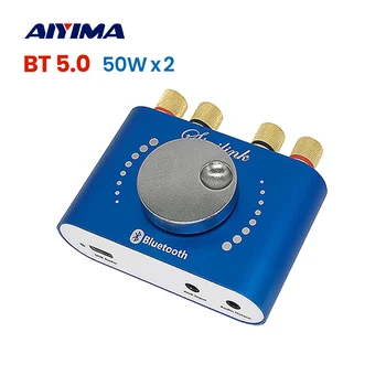 AIYIMA HIFI TPA3116D2 Bluetooth 5.0 güç amplifikatörü Kurulu 2.0 Ses Stereo Hoparlör ses amplifikatörü AMP 3.5 MM AUX USB 50Wx2  4