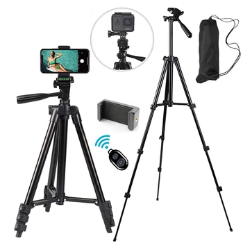 Evrensel kamera tripodu telefon standı Tutucu Taşınabilir Masaüstü Cep Telefonu Tripode iPhone Huawei İçin Canon Sony Nikon Video Kamera  5