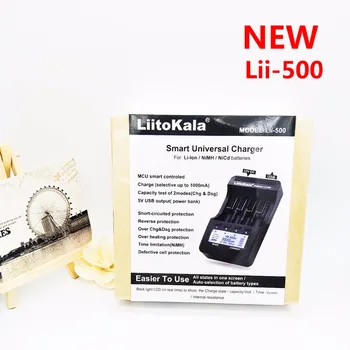 LiitoKala lii - 500 lii-402 LCD 3.7 V 1.2 V 18650 26650 16340 14500 10440 18500 20700B 21700 pil şarj cihazı ile ekran  5