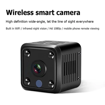 Kablosuz Uzaktan Mikro Kamera Ev Gözetim Küçük Kamera Kızılötesi Gece Görüş Dahili Kart Yuvası Kamera 300mAh  5