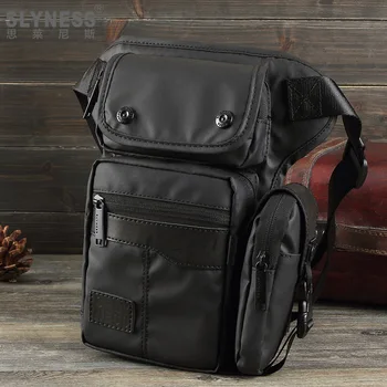 yeni moda erkekler bel paketi oxford Su Geçirmez tasarım rahat bel çantası askeri bacak çantası motosiklet uyluk cep Fanny paketi B18830g  10