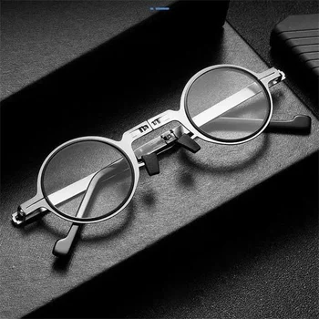 Şık Kedi Gözü Yuvarlak Çerçeve Katlanır Gözlük Bayanlar Ve Taşınabilir Anti Blue-Ray Geçirmez okuma gözlüğü Erkekler İçin +2.00 +2.50  5