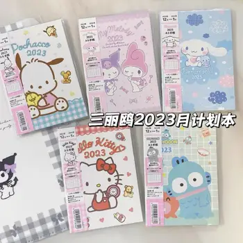 2023 Yeni Sanrio Pochacco Cinnamoroll A6 Aylık Plan Dizüstü Kawaii Anime Öğrenciler El Kitabı Günlüğü Yatay Not Defteri Hediyeler için  5