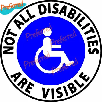 Tüm Engelli Görünür Handikap engelli tekerlekli sandalyesi İşareti Etiket Vinil Çıkartması  10