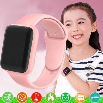 2022 Silikon Spor akıllı saat Erkekler Çocuklar Spor İzle Bilezik Elektronik Akıllı Saat Android ıOS İçin Su Geçirmez Smartwatch  5