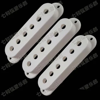 Bir dizi 3 adet Beyaz Tek Bobin Pikap Kapakları Elektro Gitar, pikap kapağı / kabuk / üst  10