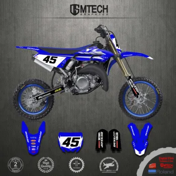 DSMTECH Motosiklet Takımı Arka Grafik Etiketler Çıkartmaları Kitleri İçin YAMAHA YZ 65 2018 2019 2020 2021 YZ65 18-21  0