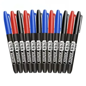5 adet / takım kalıcı keçeli kalem Güzel Nokta Su Geçirmez Mürekkep İnce Ucu Ham Ucu Siyah Mavi Kırmızı Mürekkep 1.5 mm İnce Renk  10