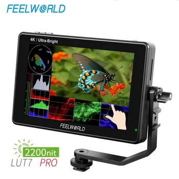 FEELWORLD LUT7 PRO DSLR Kamera alan monitörü 7 İnç 2200nits 3D LUT Dokunmatik Ekran 4K HDMI 1920X1200 F970 Harici Güç Kiti  4