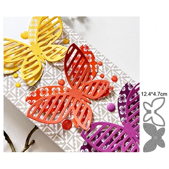 Metal Kesme Ölür Çift Katmanlı dekoratif kelebek DIY Scrapbooking Kağıt Zanaat Şablonlar Kabartma Yeni Varış 2022  5