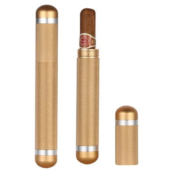 GALINER Cep puro tüpü CaAluminum Mini Puro tütün kutusu Taşınabilir Açık Seyahat Tek puro tüpü Tutucu Gadget  5