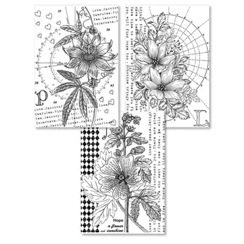 2022 Yeni DIY Scrapbooking için Temizle Pullar Çiçekler Kelime Kelebek Desen Damga Kabartma Zanaat Kartı Şeffaf Mühür  5
