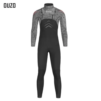 Kış Erkekler Wetsuit 5 / 3MM Neopren Tam Vücut dalgıç kıyafeti Tüplü Spearfishing Dalış sörf kıyafeti Kalın Termal Mayo  0