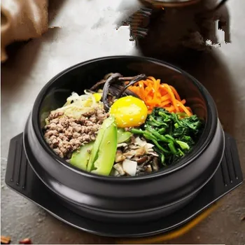 YENİ Klasik Kore Mutfağı Setleri Dolsot Taş Kase Pot Bibimbap Seramik Çorba Ramen Kaseler Profesyonel Ambalaj Seramik  5