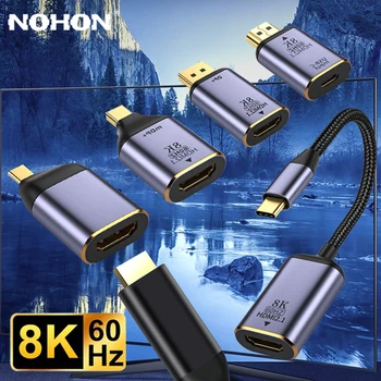 NOHON USB Tip C HDMI Uyumlu Mini DP 8K 60HZ HD Video macbook adaptörü Samsung TV USB C Dönüştürücü  10