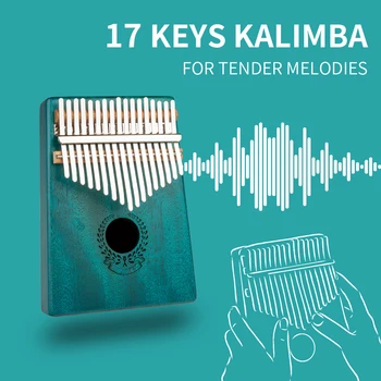 Yüksek Kaliteli 17 Tuşları Kalimba Başparmak Piyano Akçaağaç Ahşap Katı Vücut Müzik Aletleri W / Öğrenme Kitabı Kalimba Piyano noel hediyesi  5