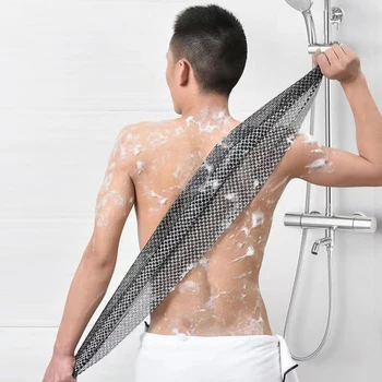 Peeling Lif Geri Scrubber Duş Erkekler için Gümüş iyon Çok Fonksiyonlu Köpük banyo havlusu Ultra Uzun Peeling Havlu  5