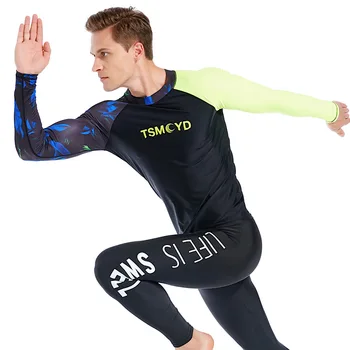 YENİ erkek Mayo Sörf Plaj Mayo Kitesurf Naylon Ve Likra Uzun Kollu Baskı Güneş Koruma UPF50 + Döküntü Guard Suit  5
