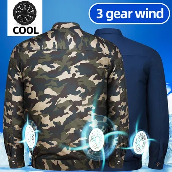 Yaz USB Soğutma Fanı Elbise Erkek Kadın Klima Fanı Giyim Güneş Koruyucu Ceket İnşaat İş Elbiseleri Yelek  10